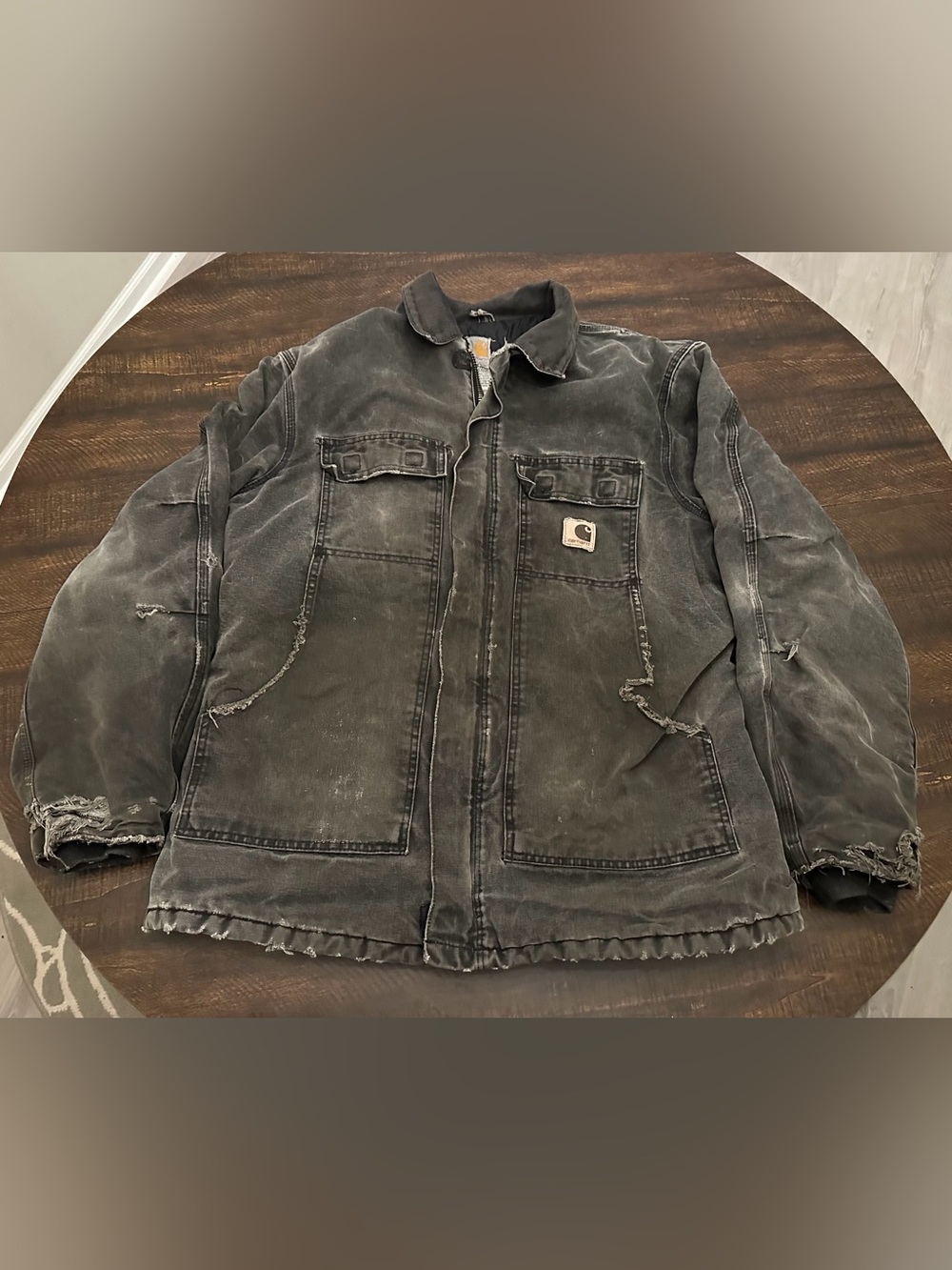VTG Carhartt C26 Faded Duck Arctic Quilted Distressed Coat-Men’s Large Tall